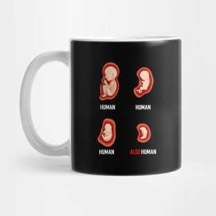 Even a Fetus is a human....Abortion choice Quotes Mug